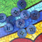 Buttons (Set of 10) - Mottled Blue Shirt Button 12mm